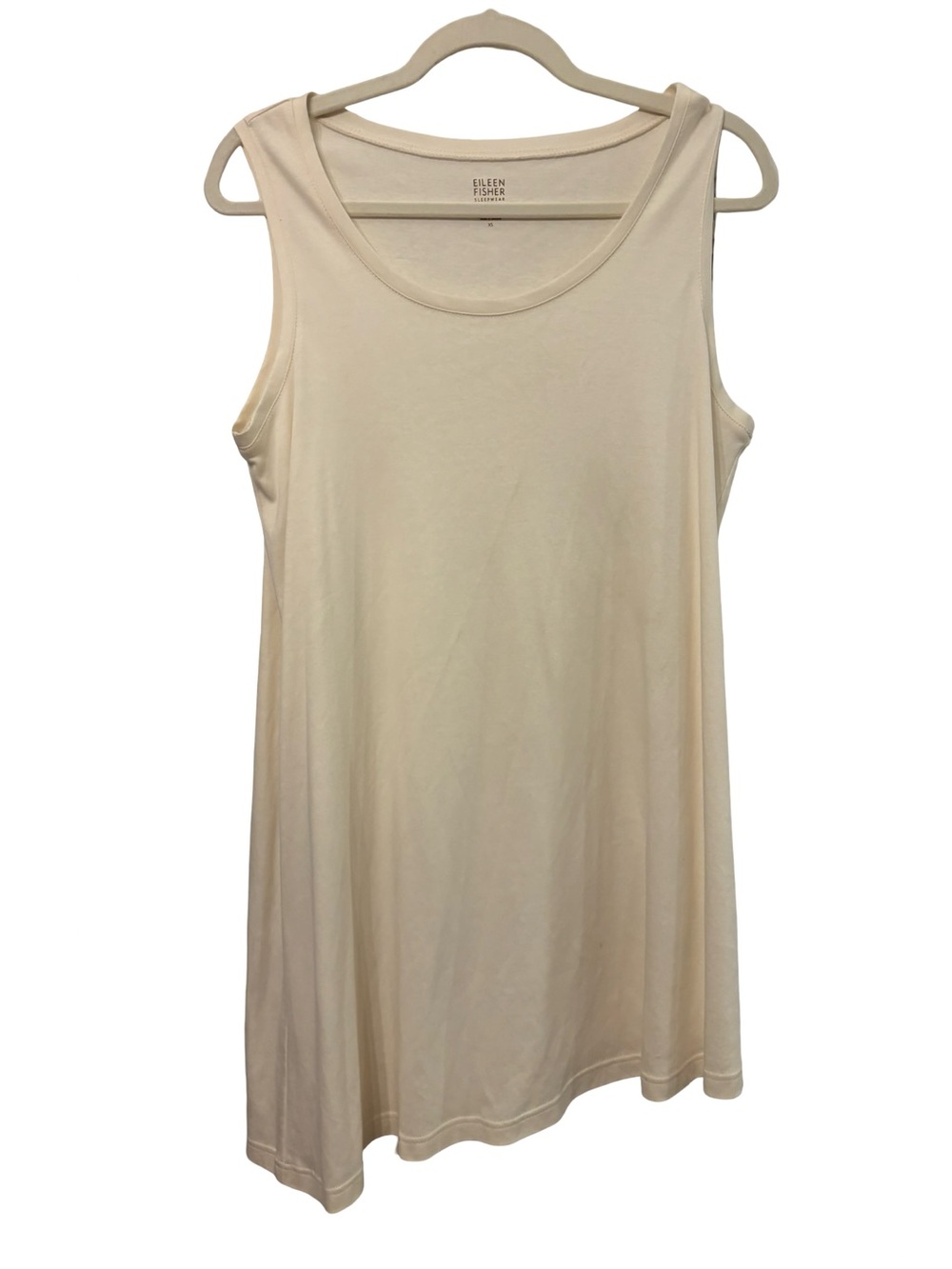 Eileen Fisher Light Cream Scoop-Neck Sleeveless Tunic Sleepwear Top